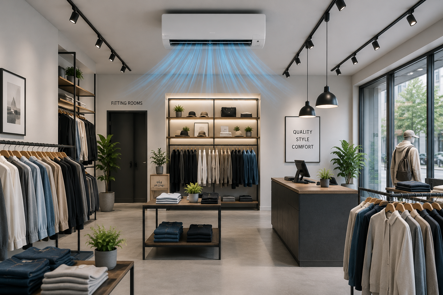AC ins a retail outlet in Fernbrook